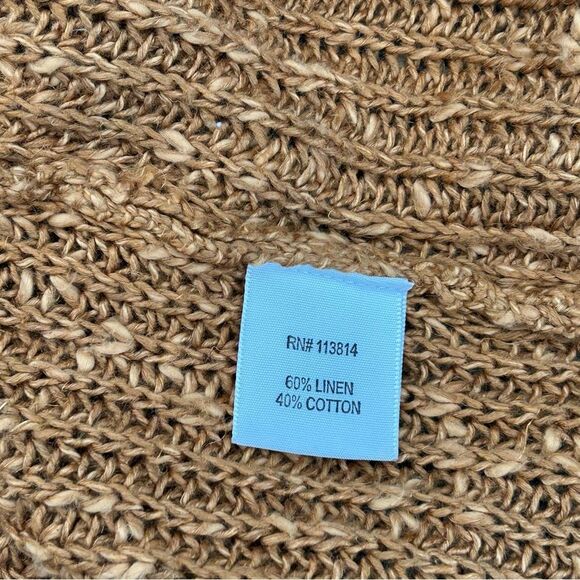 Billy Reid Linen blend Tan V-Neck Vest Sweater - Picture 5 of 6